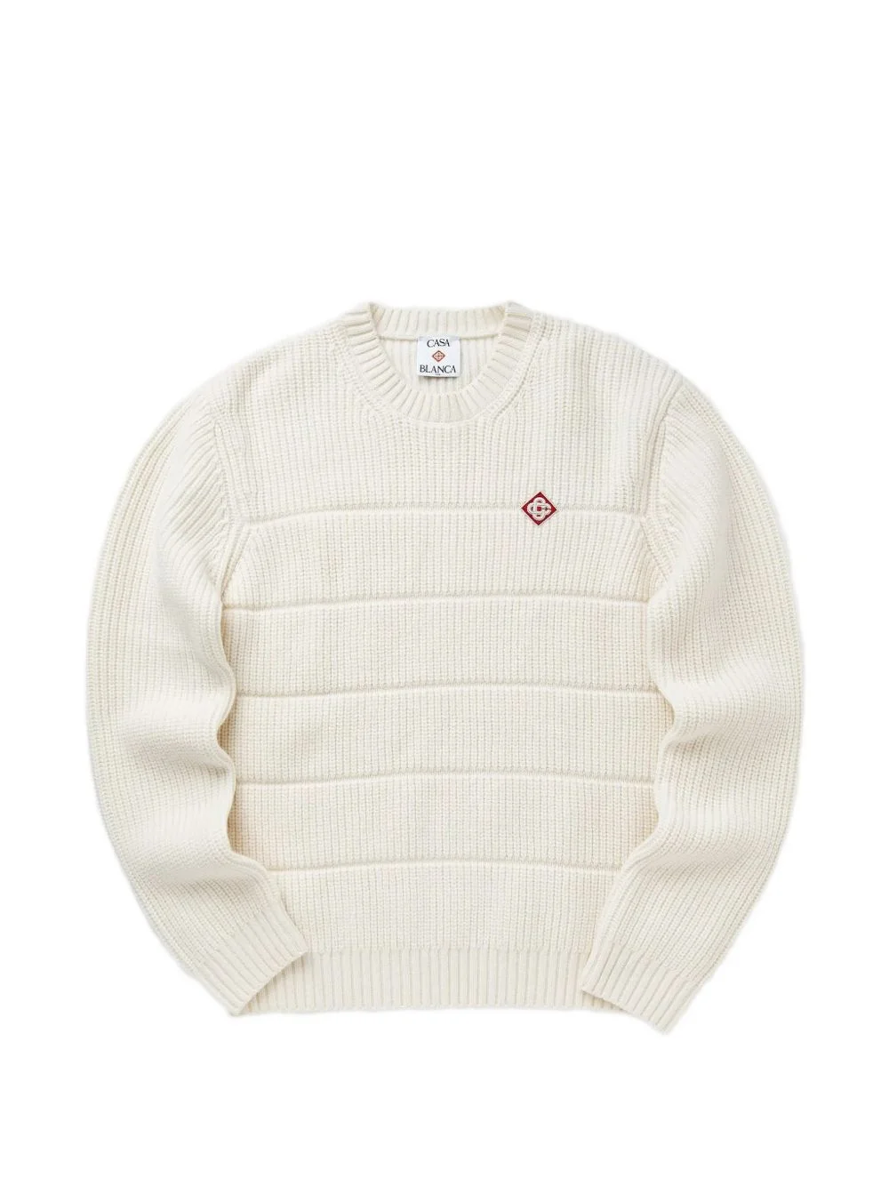 ribbed embroidered sweater - 1