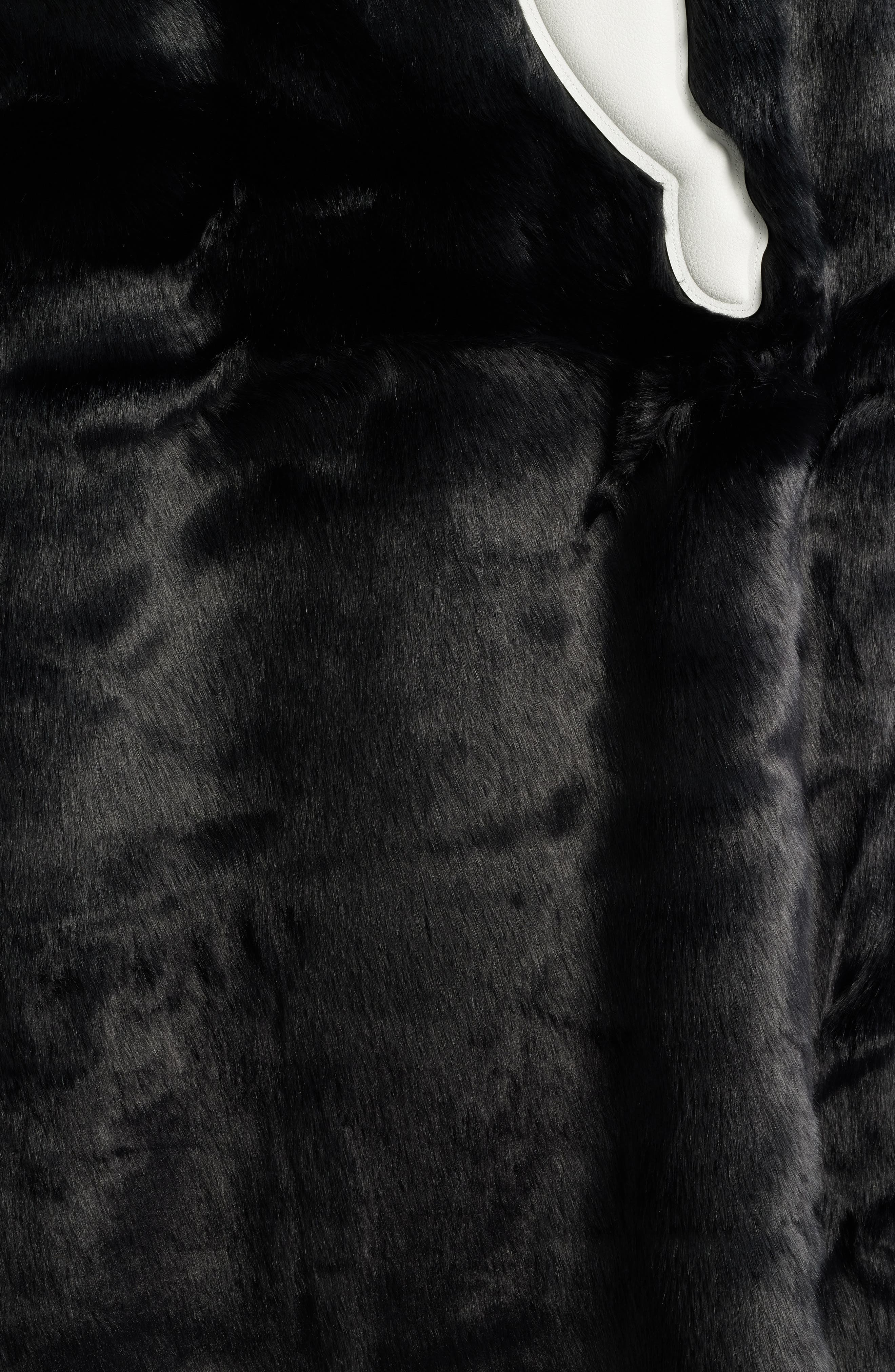 PUMA x A$AP Rocky Flacko Faux Fur Coat in Puma Black at Nordstrom - 5