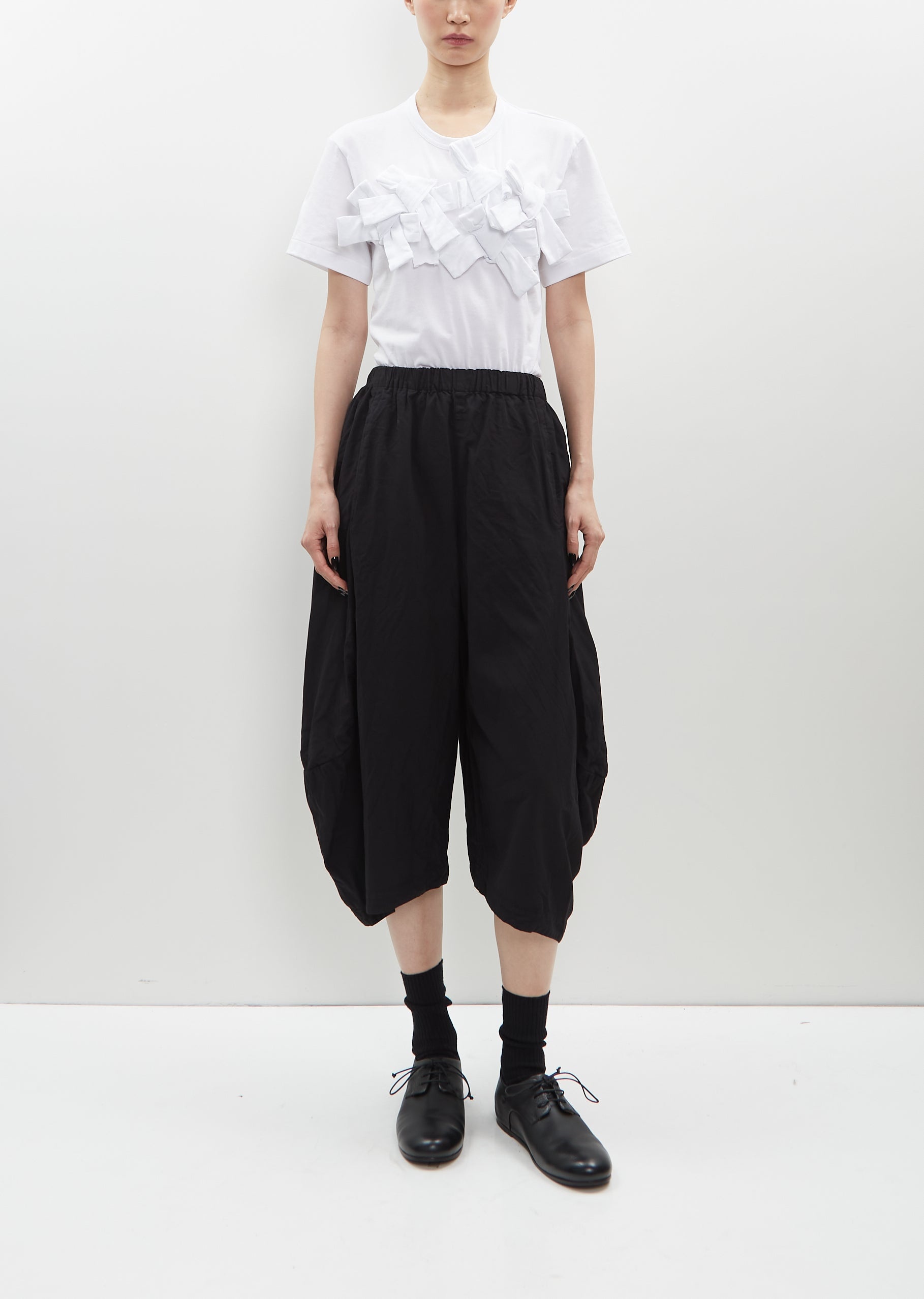 Cropped Asymmetrical Pull On Pant - 1