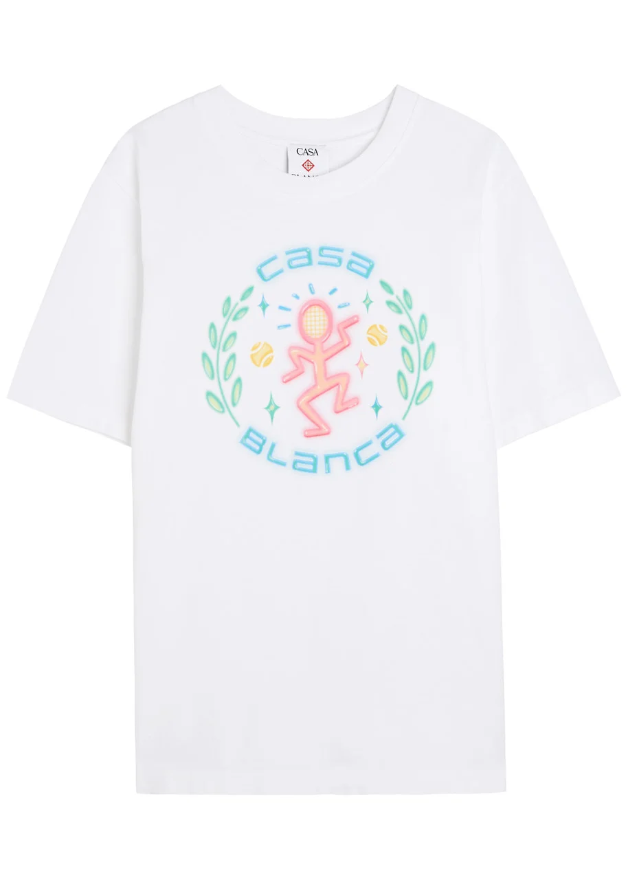 Casablanca Dance Joy Printed Cotton T-shirt - 1