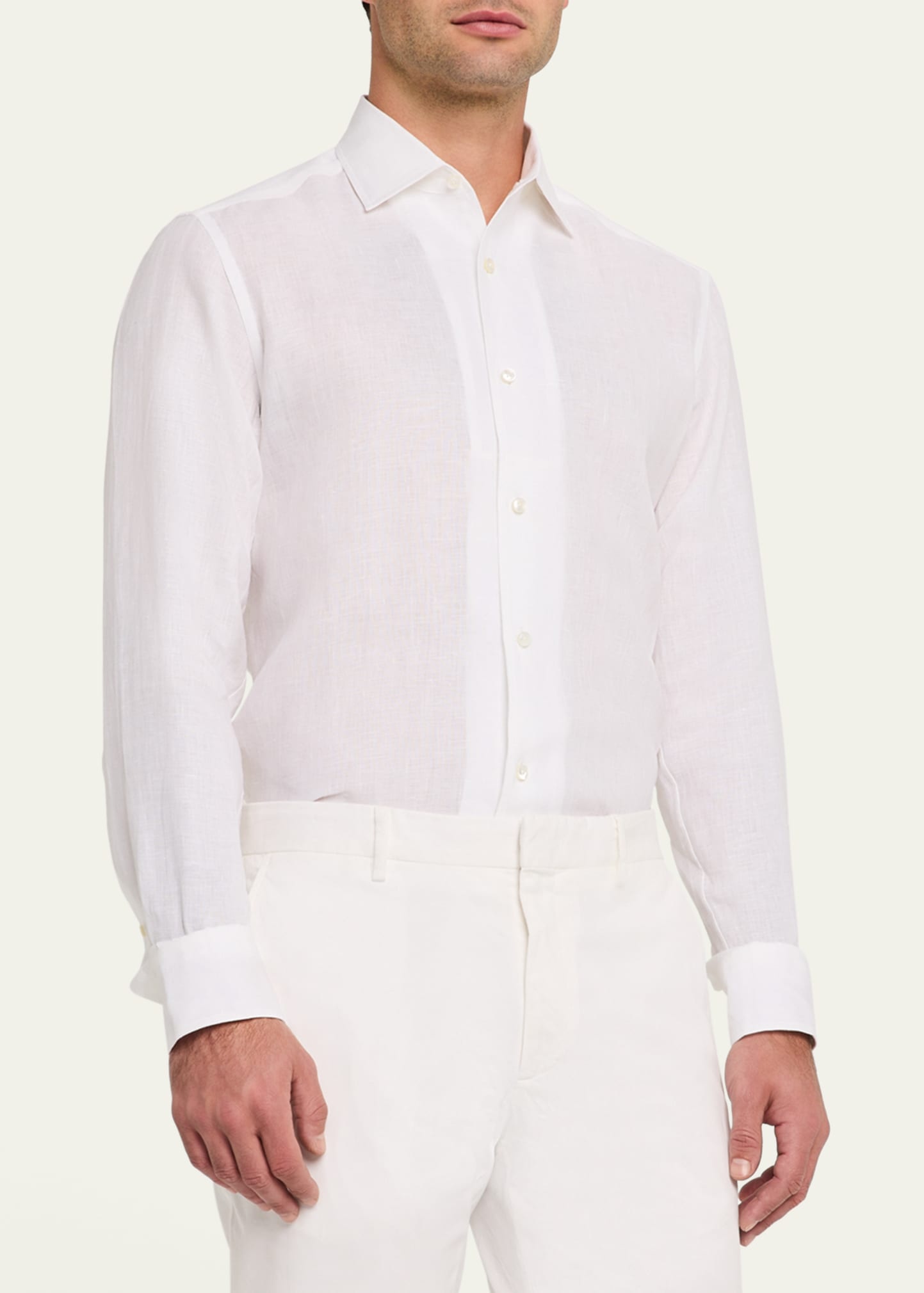 Men's Oasi Lino Casual Button-Down Shirt - 4