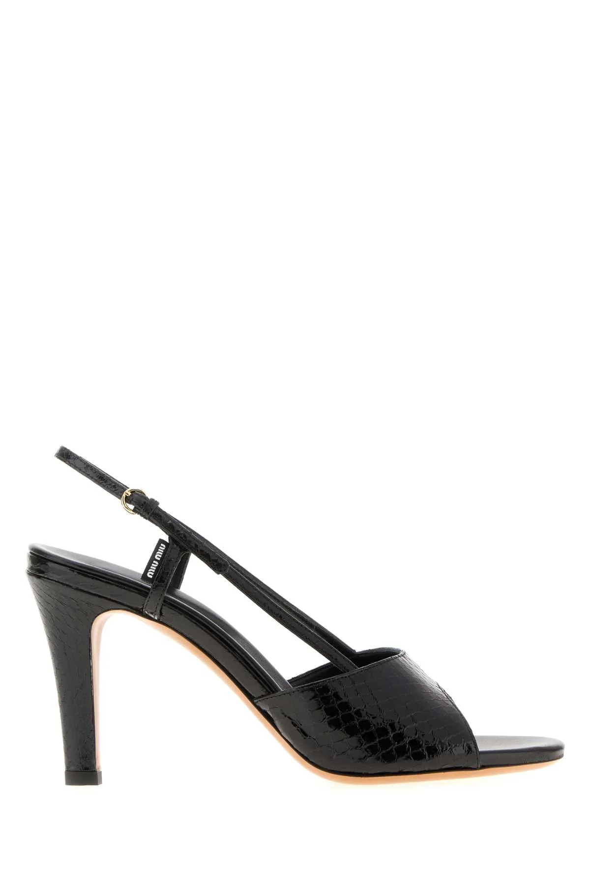 Miu Miu Women Black Leather Sandals - 1