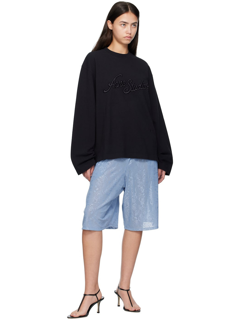 Acne Studios Black Long Sleeve Logo T-shirt outlook