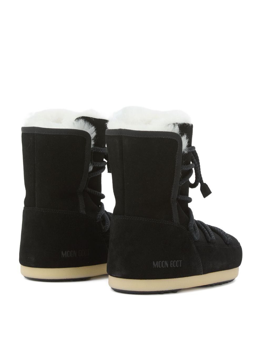 EVX suede shearling lace-up boots - 2