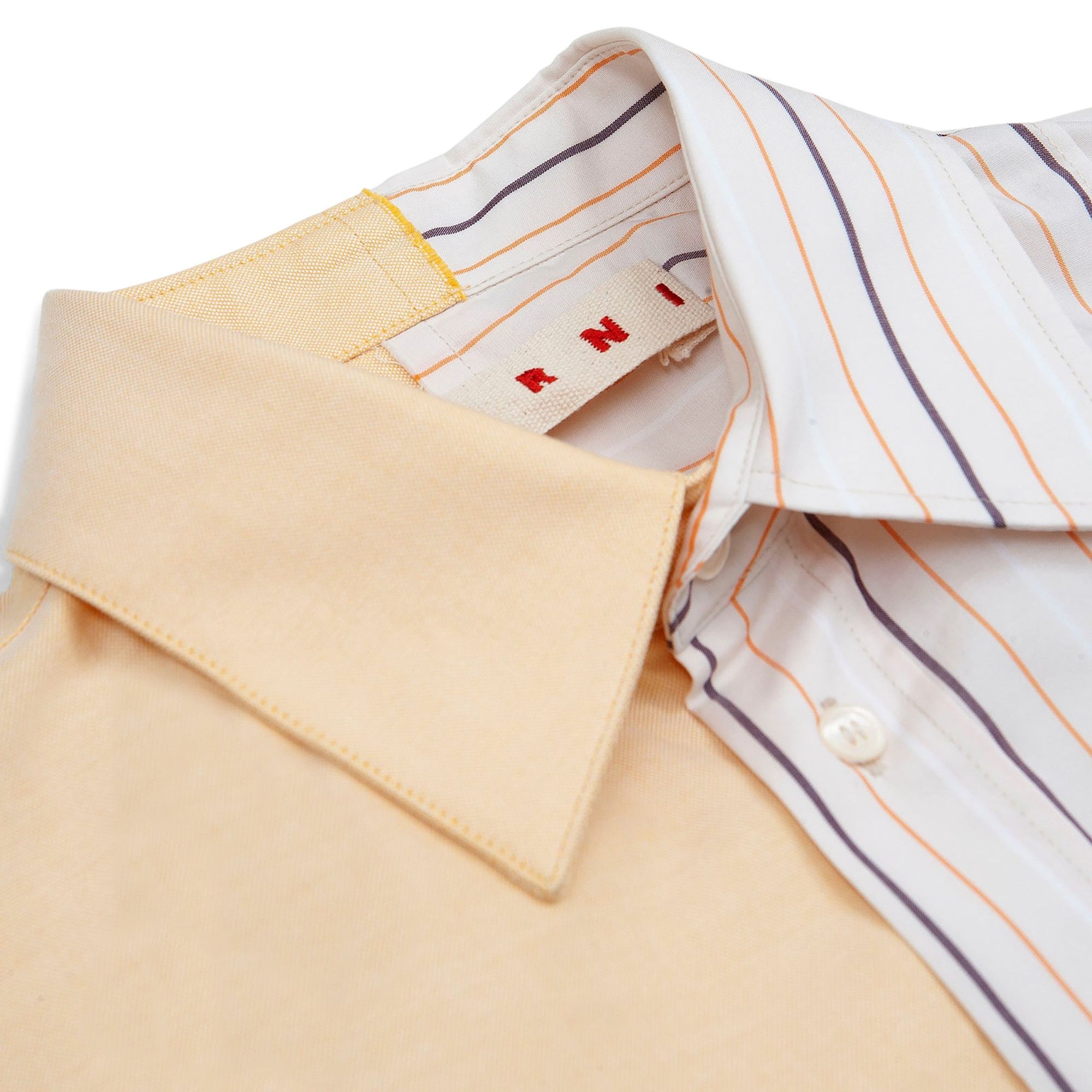 Marni Half Poplin Striped Shirt 'Ivory' - 3