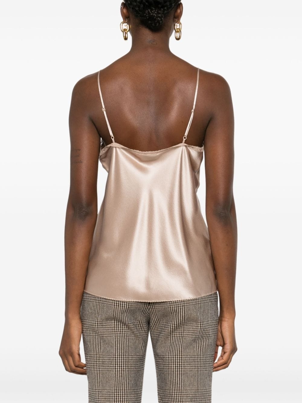 Tシャツ・カットソー SAINT LAURENT SATIN AND LACE LINGERIE TOP Saint Laurent T-Shirt | Saint Laurent | YSL TH