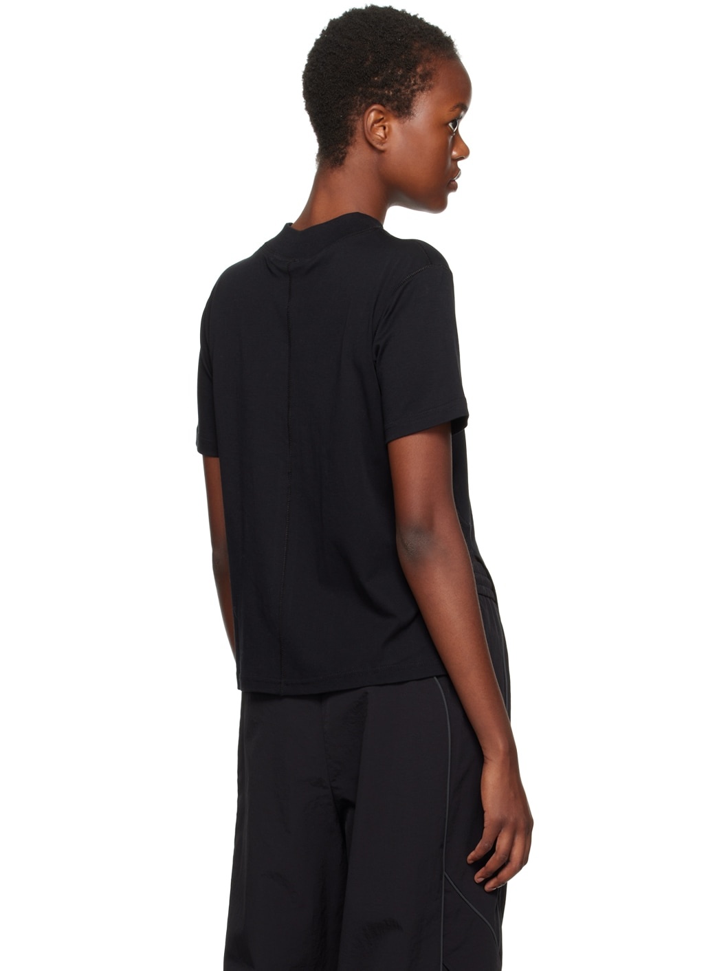 Black 'Millenium' Split T-Shirt - 3