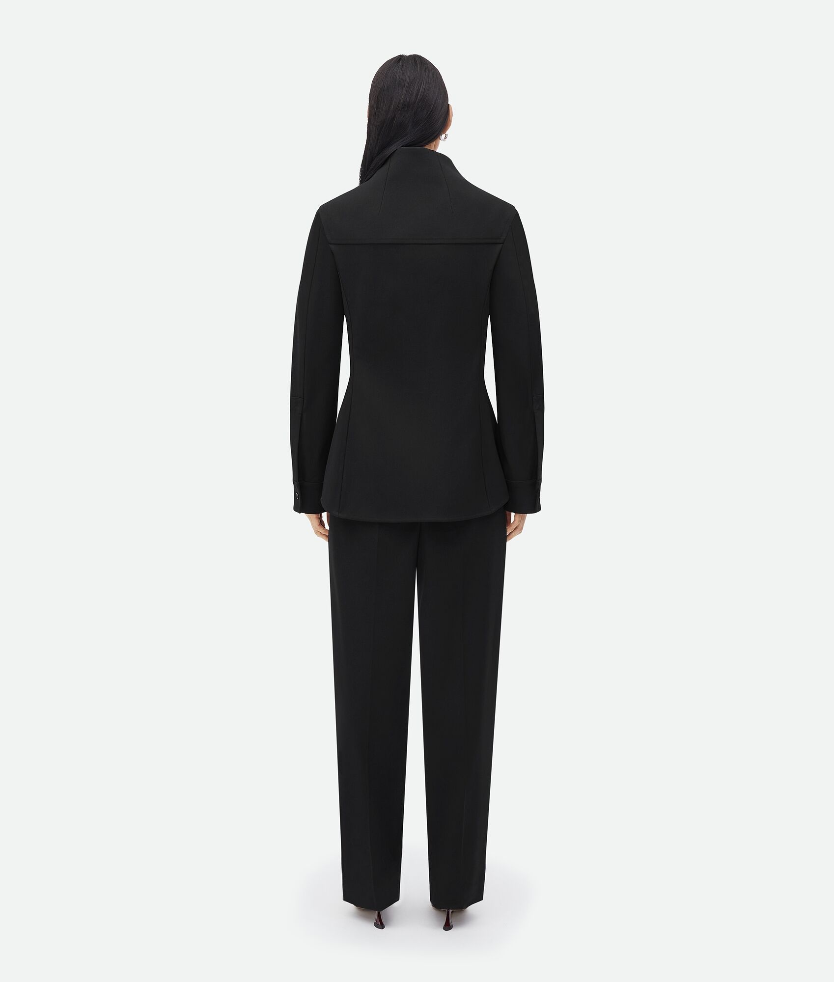 Light Wool Funnel Neck Shirt - 3