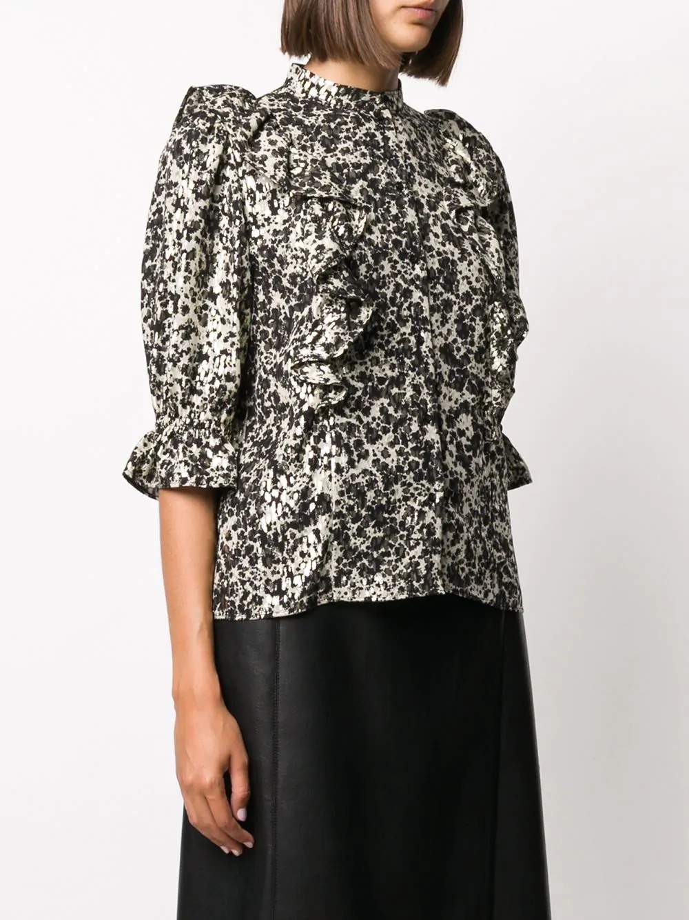 abstract-print blouse - 3