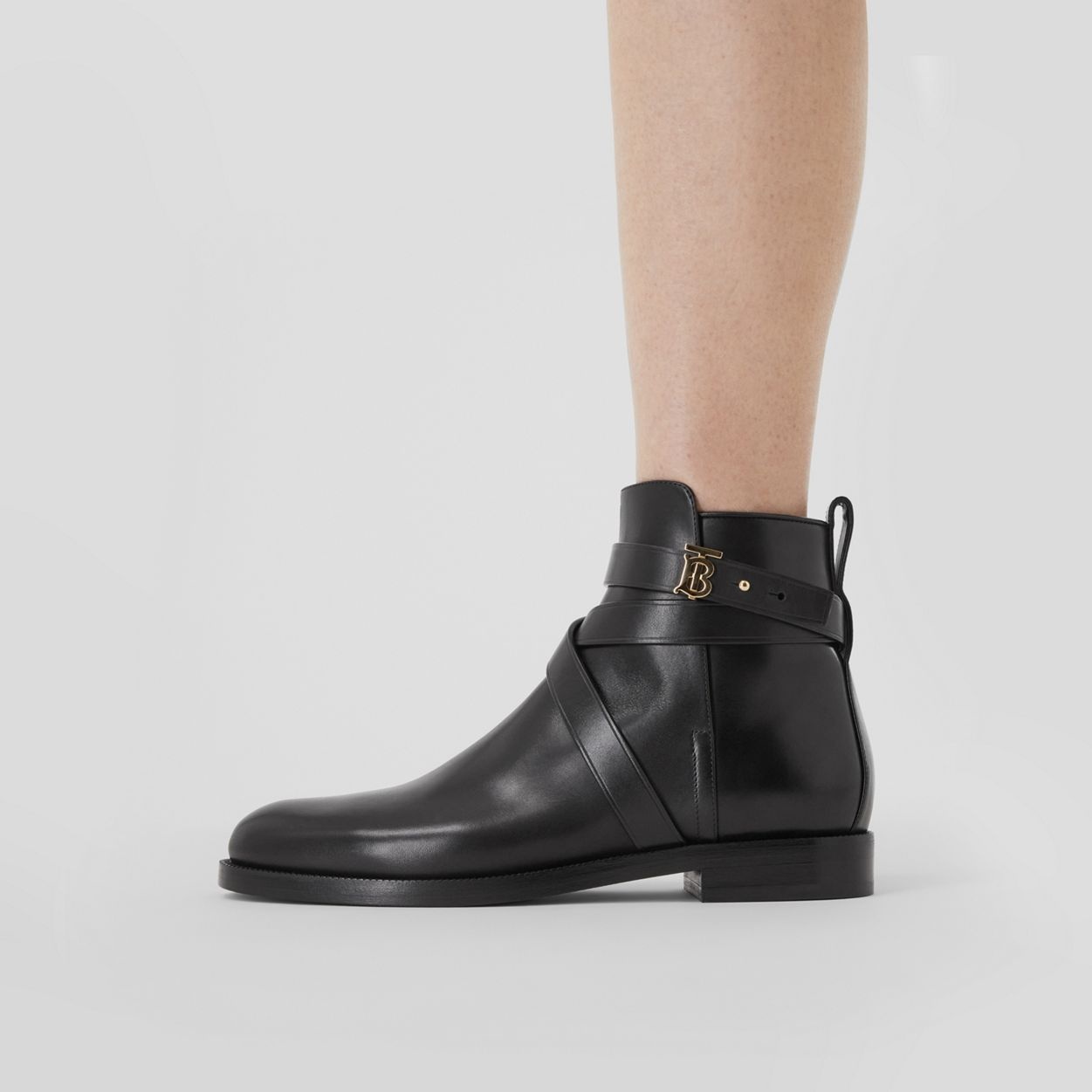 Monogram Motif Leather Ankle Boots - 3