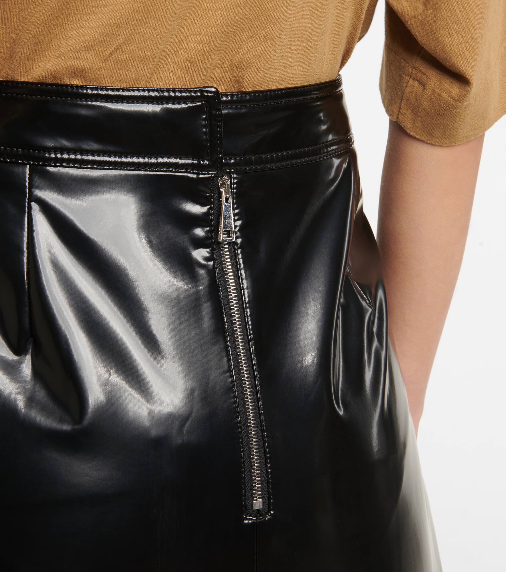 2 Moncler 1952 faux leather midi skirt - 5