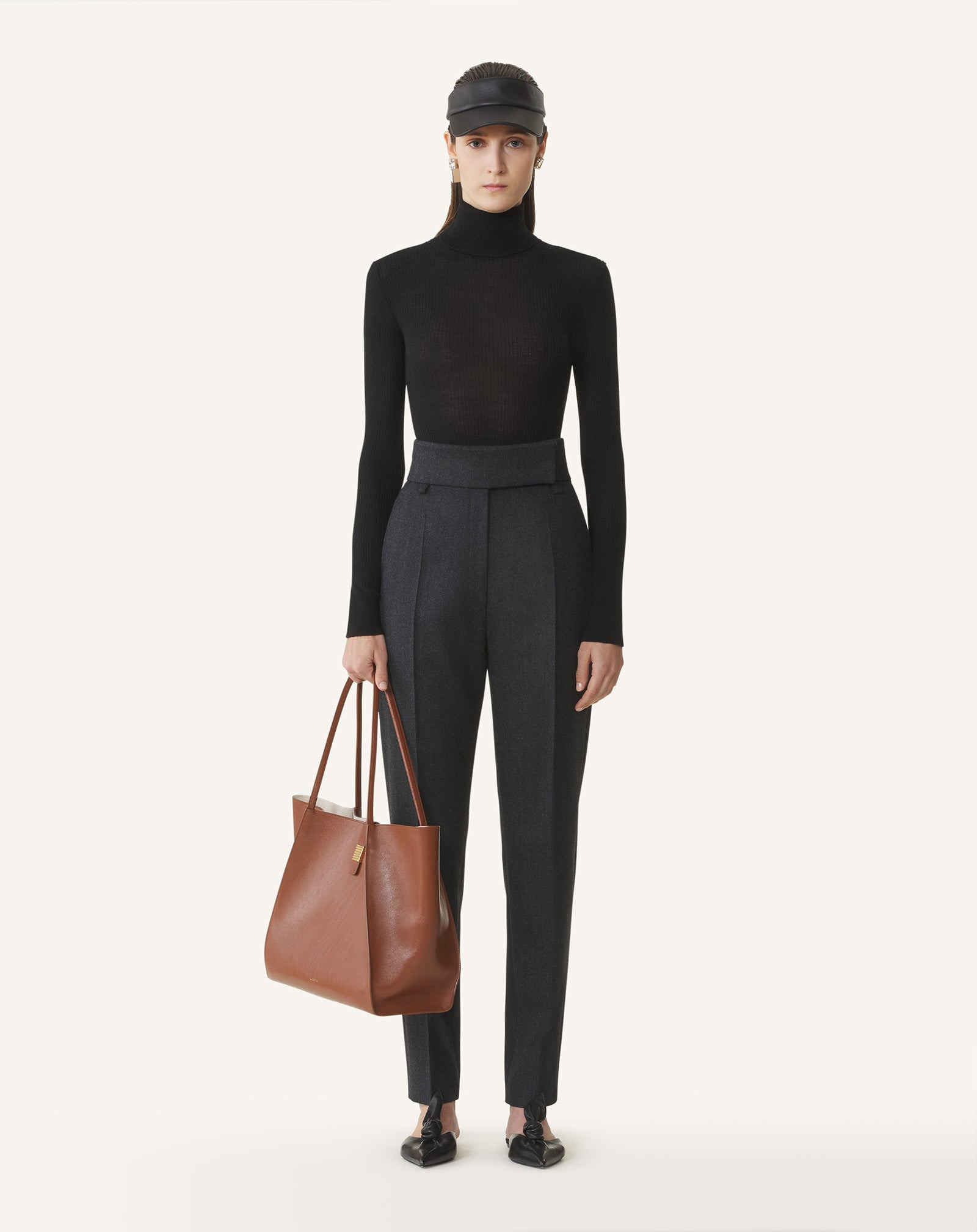 MERINO WOOL AND SILK TURTLENECK SWEATER - 2