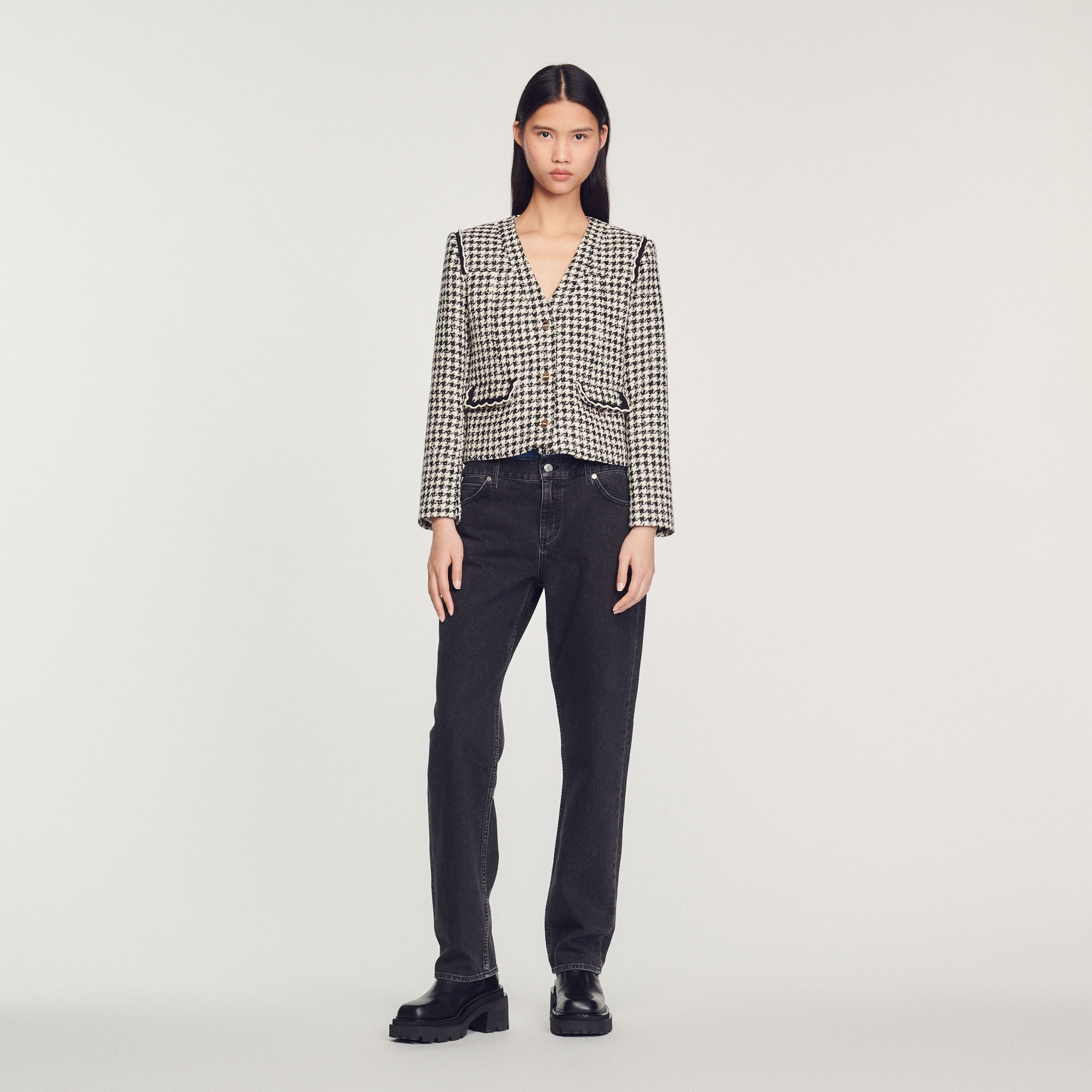 Houndstooth tweed jacket - 3