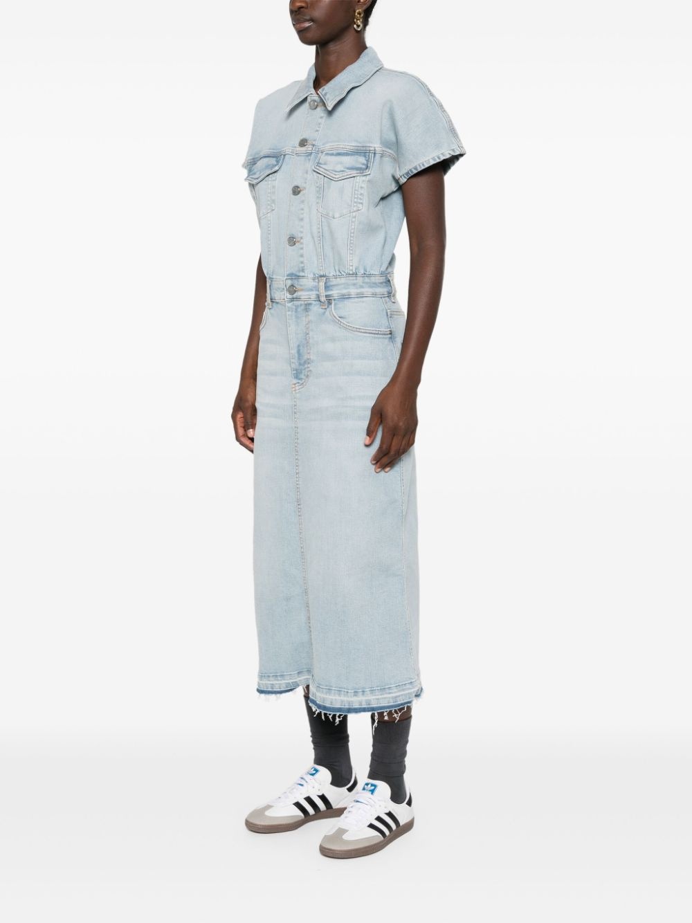 denim midi dress - 3