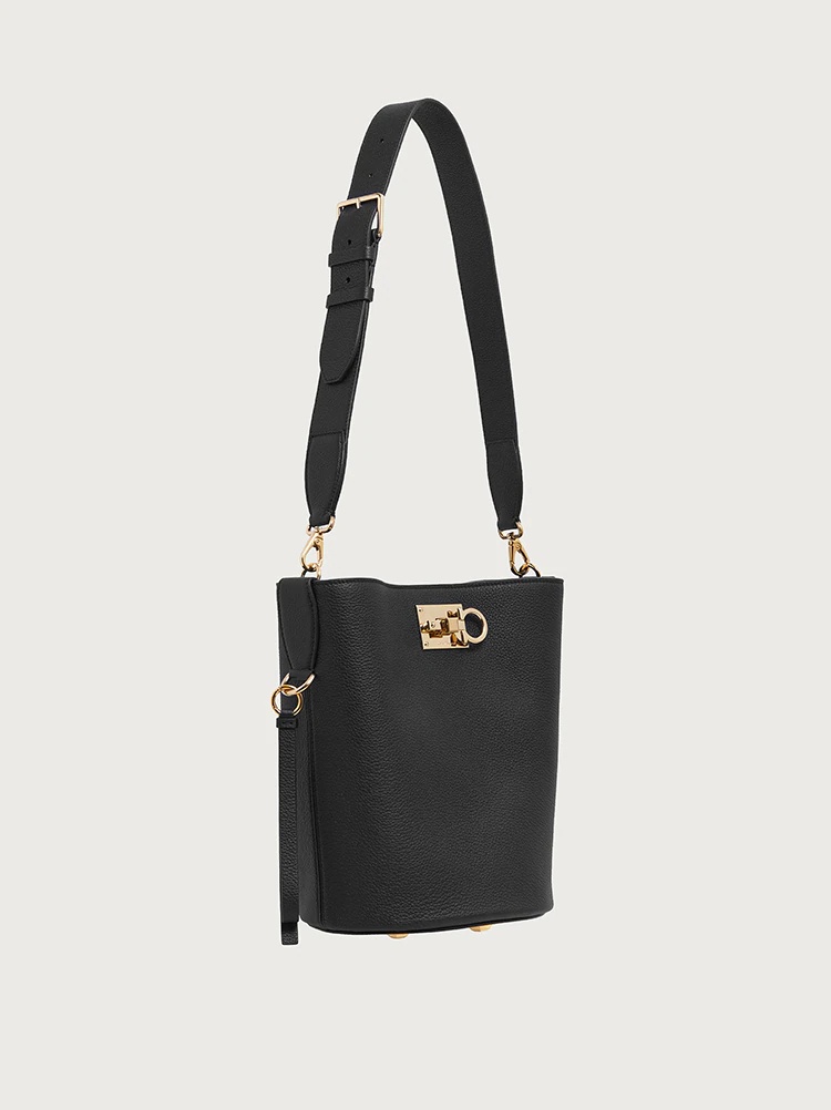FERRAGAMO FERRAGAMO STUDIO BUCKET BAG | REVERSIBLE