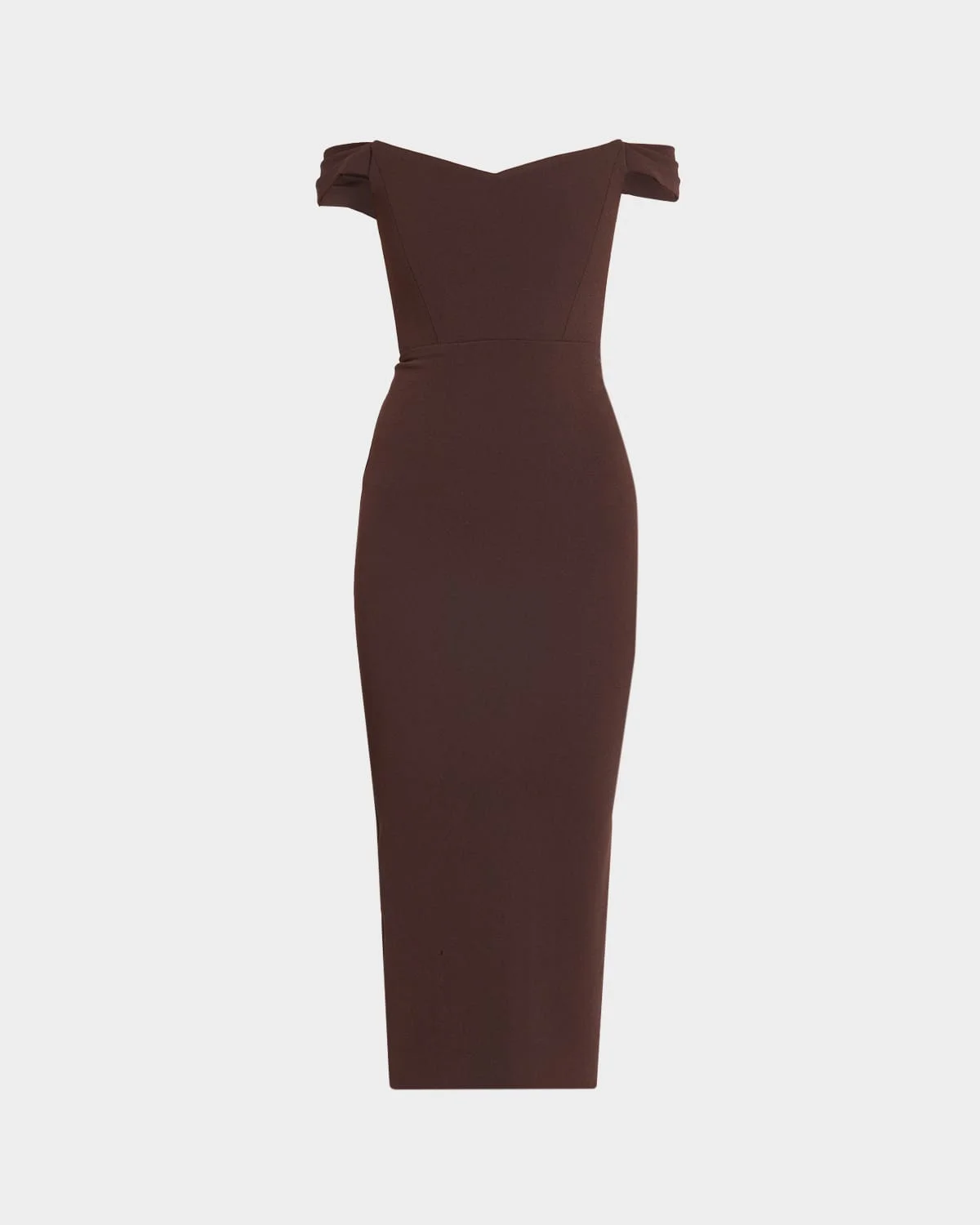 Off-Shoulder Dress in Stretch Crepe - 1