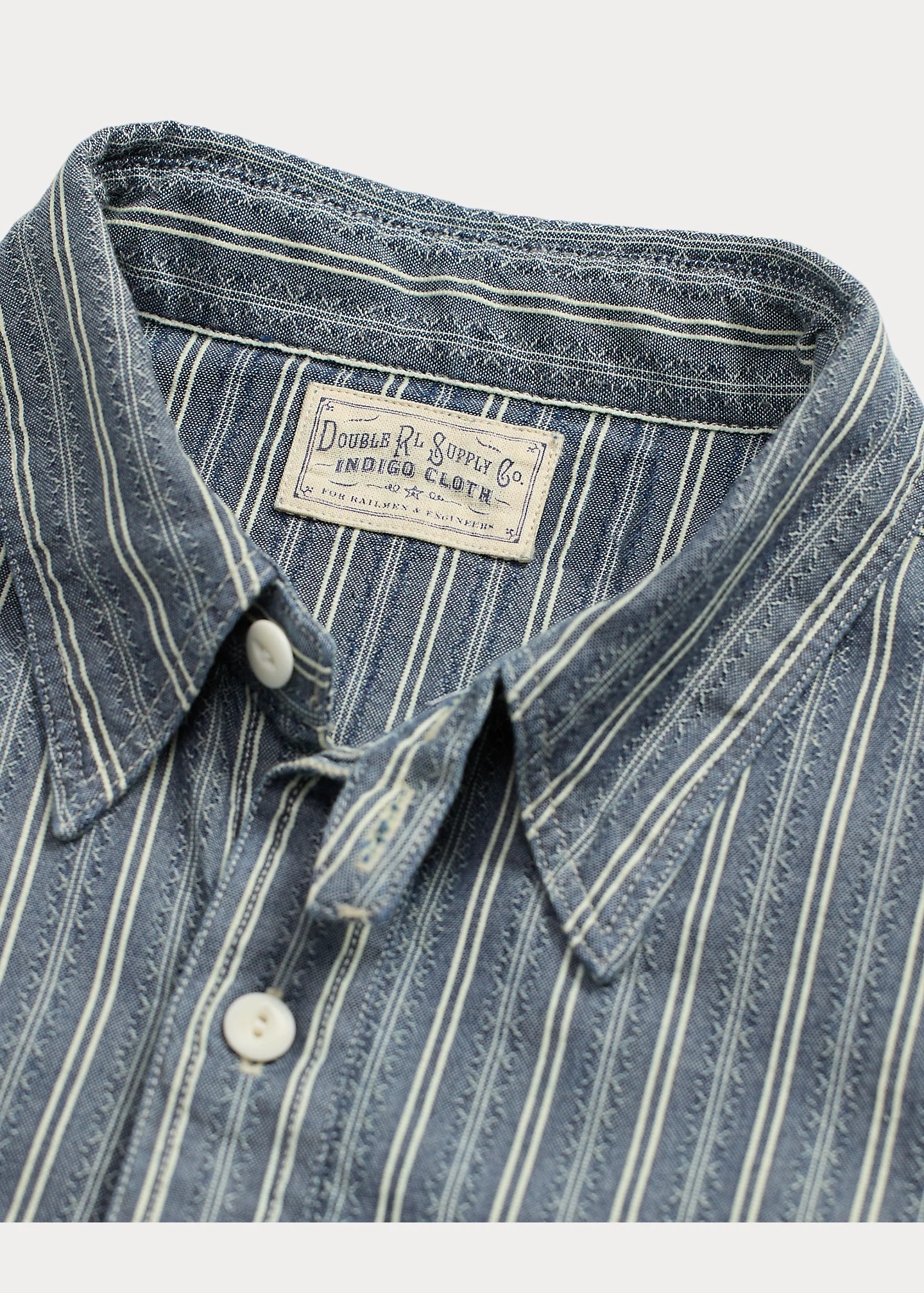 Striped Dobby-Chambray Workshirt - 3