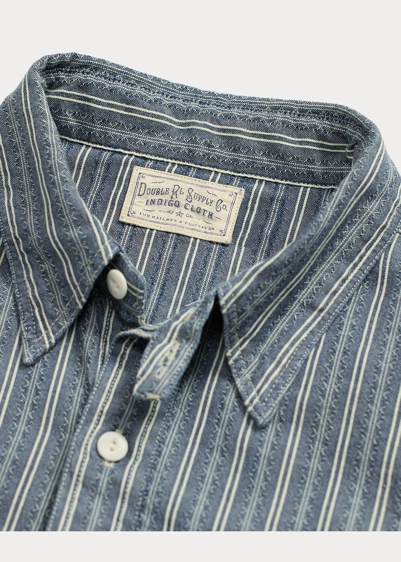 Striped Dobby-Chambray Workshirt 3
