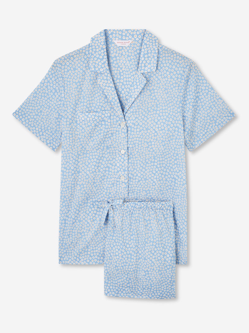 Women's Short Pyjamas Nelson 88 Cotton Batiste Blue - 1
