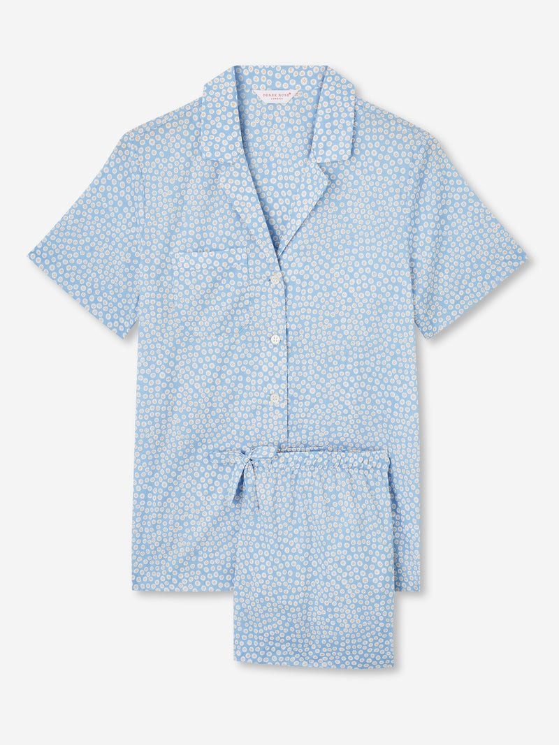Women's Short Pyjamas Nelson 88 Cotton Batiste Blue 1