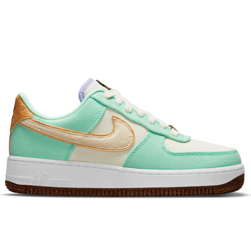 NIKE WOMEN'S AIR FORCE 1 '07 LX - GREEN GLOW/COCONUT MILK - 1