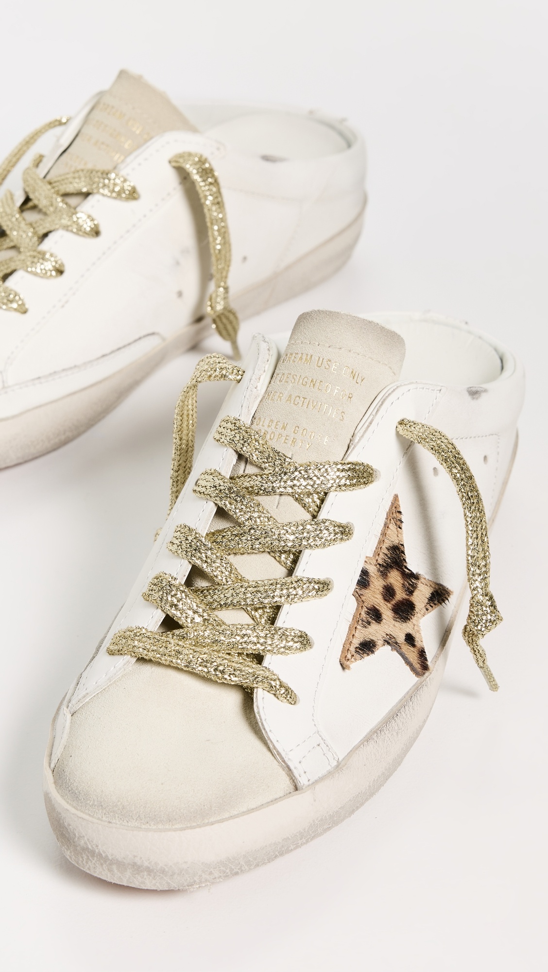 Super Star Sabot Leather Upper Suede Toe Sneakers - 4