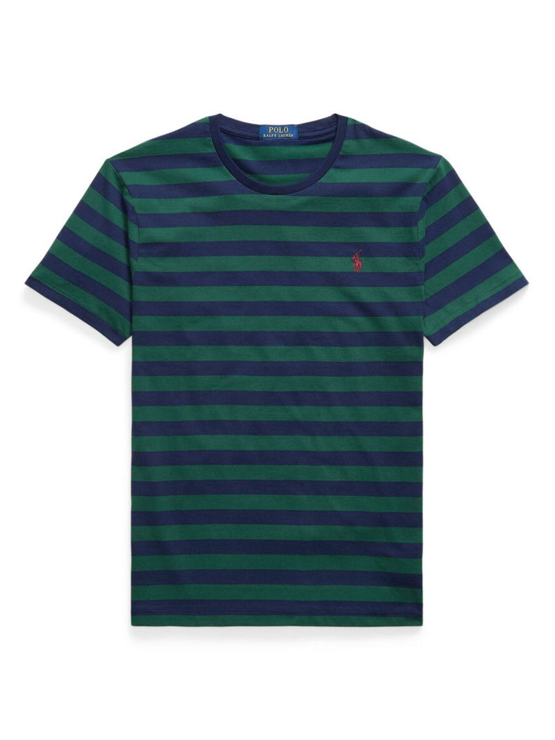 striped-pattern crew-neck T-shirt 1