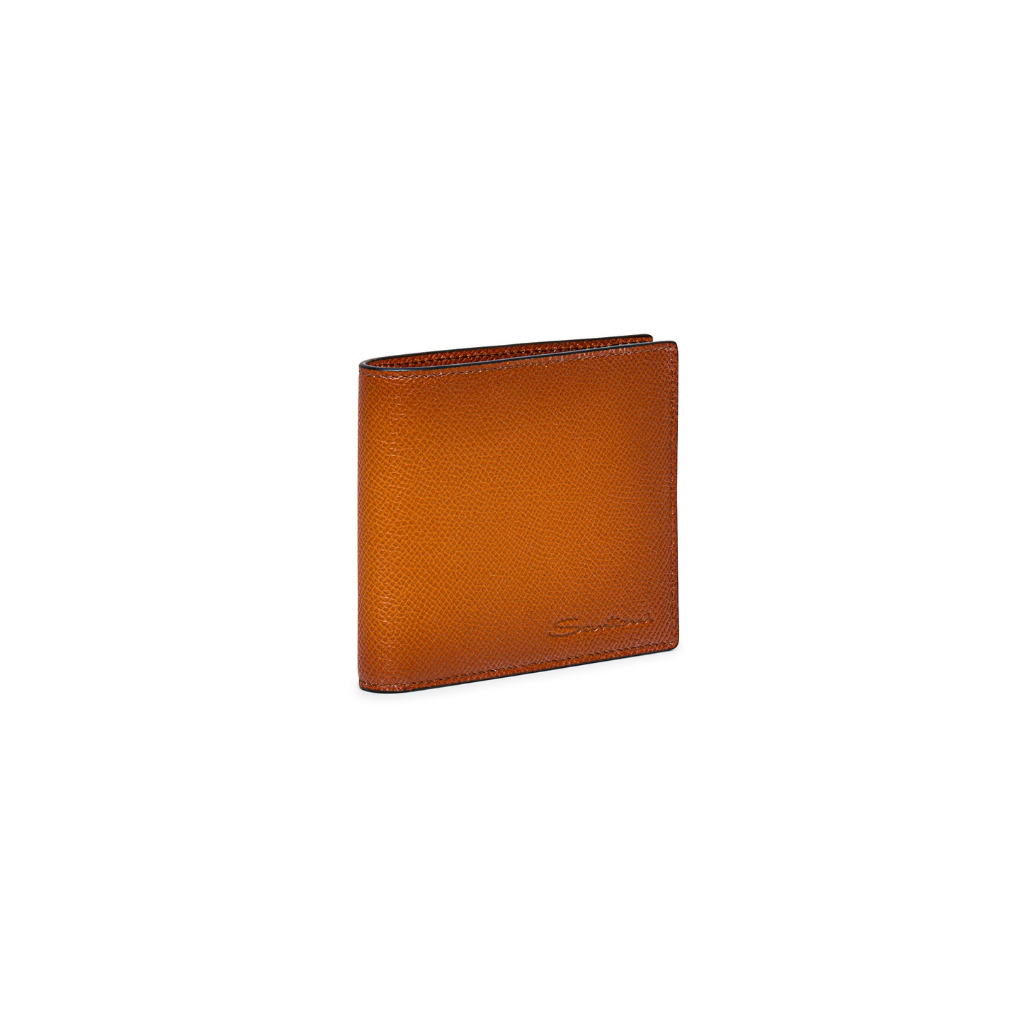 Orange saffiano leather wallet - 5