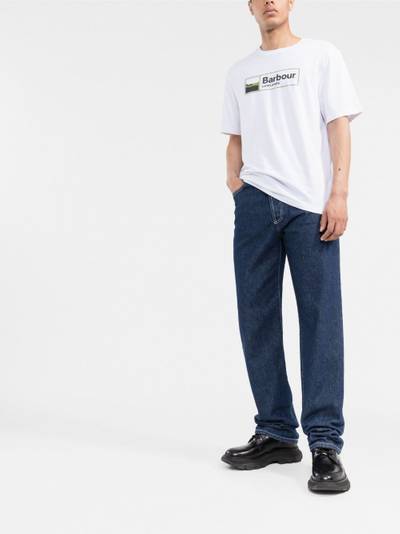 Barbour logo crew-neck T-shirt outlook