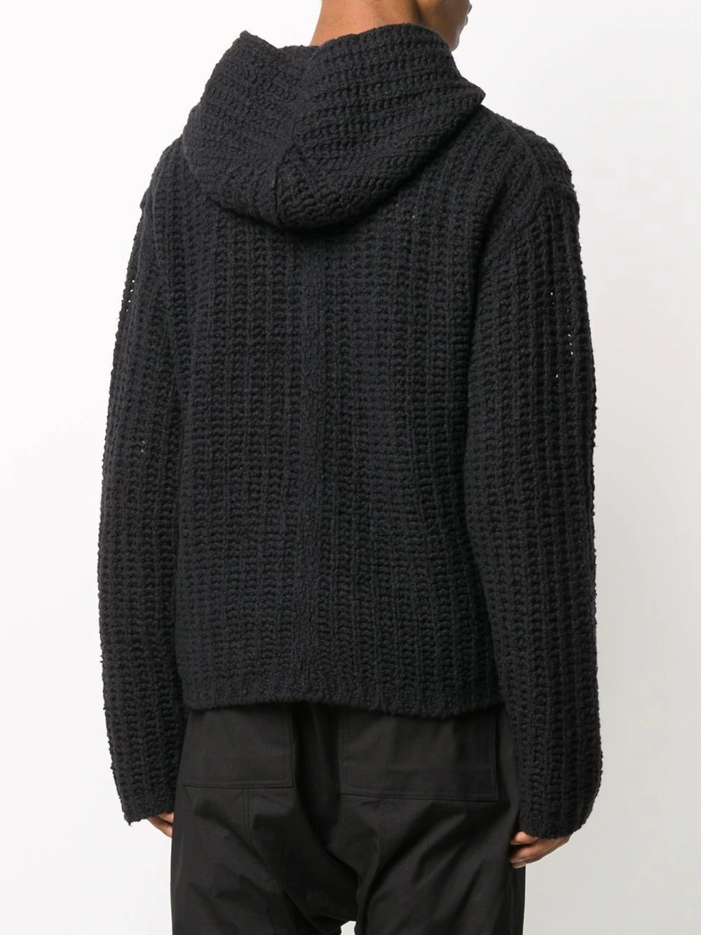 hooded chunky knit jumper - 4