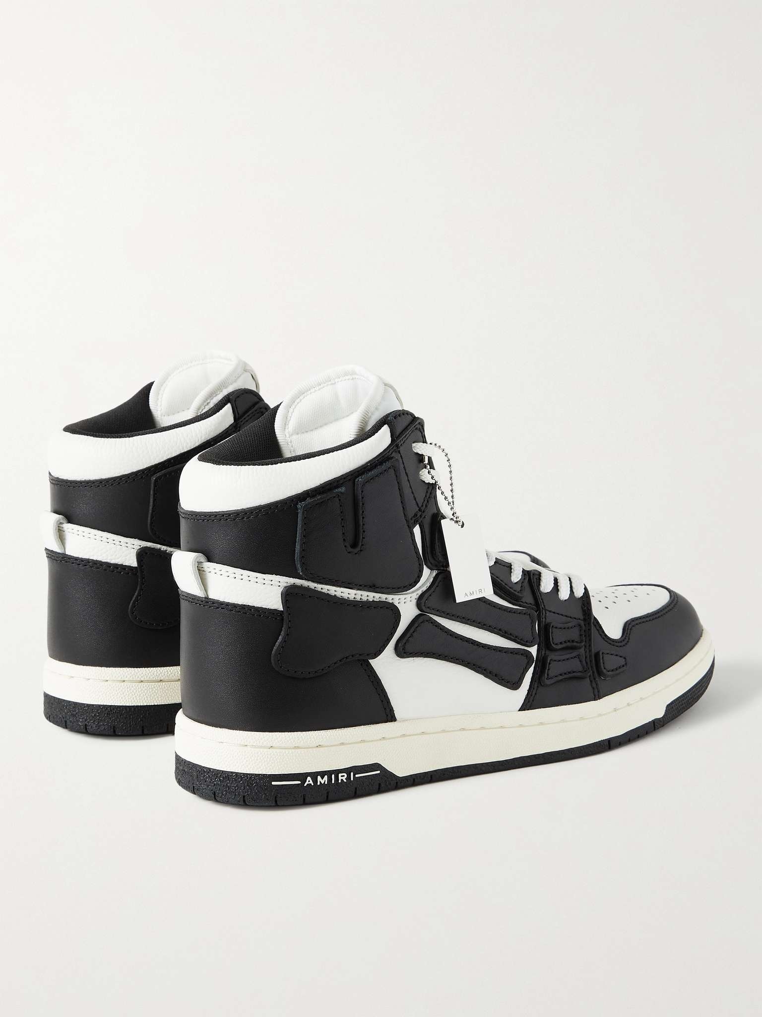 Skel-Top Colour-Block Leather High-Top Sneakers - 5