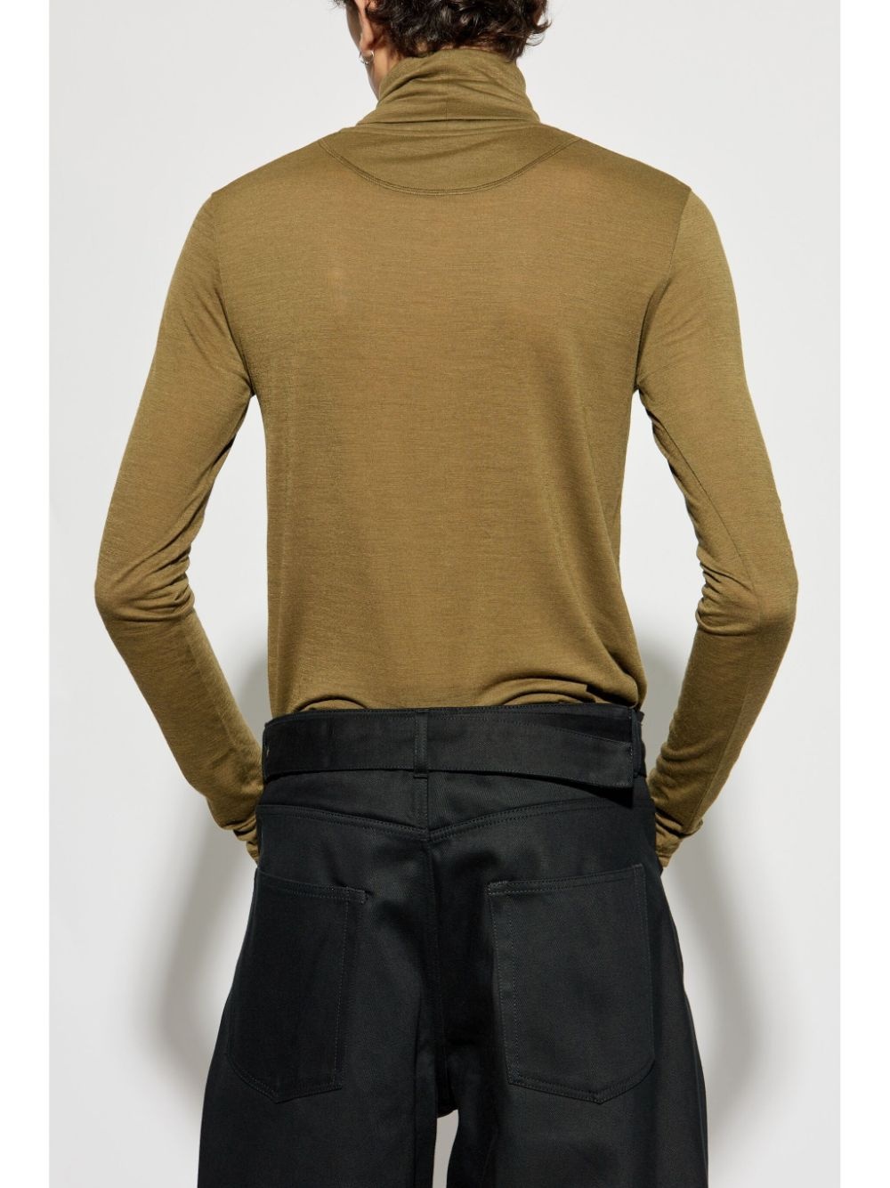 logo-print roll neck jumper - 4
