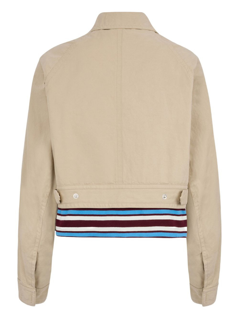 DSQUARED2 striped-detail logo jacket outlook