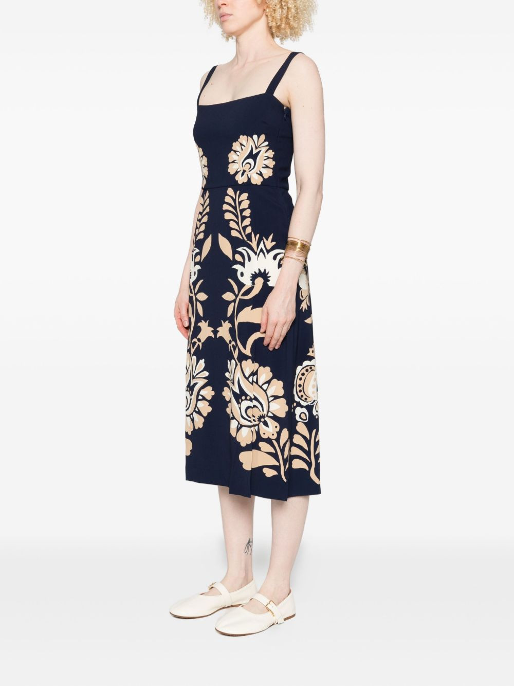 floral-pattern midi dress - 3