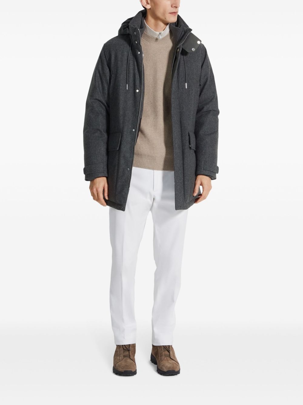 wool padded jacket - 2