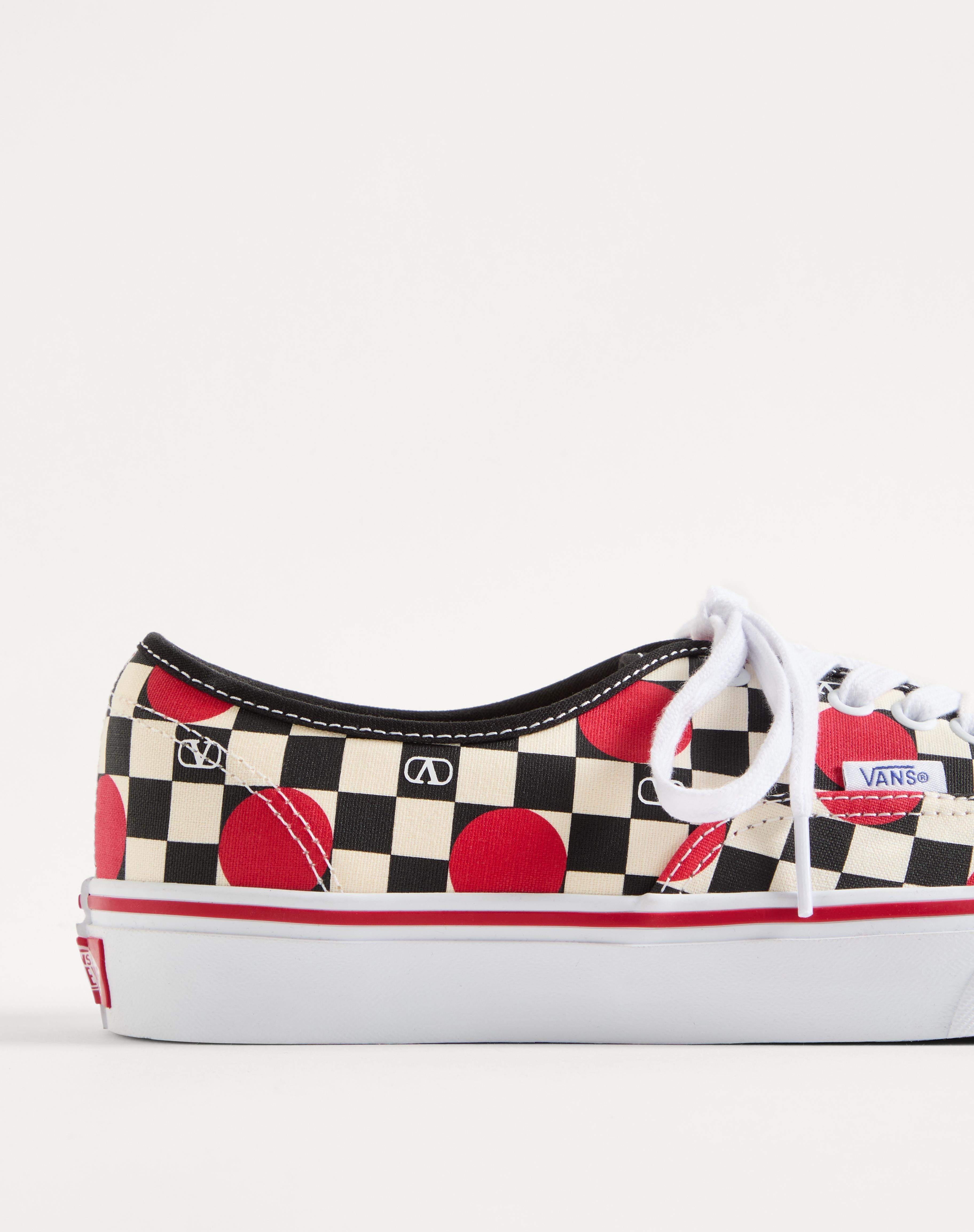 VALENTINO GARAVANI AND VANS LOW-TOP TRAINER IN FABRIC WITH VLOGO CHECKERBOARD PRINT AND POLKA DOT DE - 8