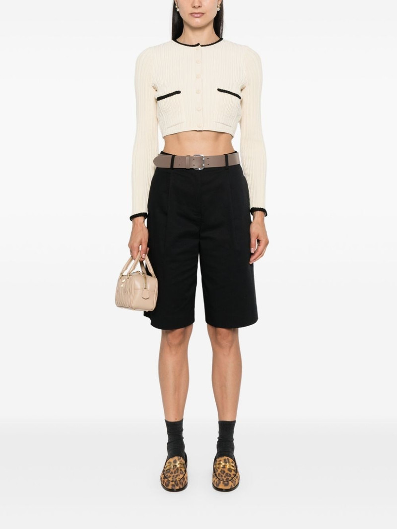 Sandro braided trim ribbed cardigan outlook