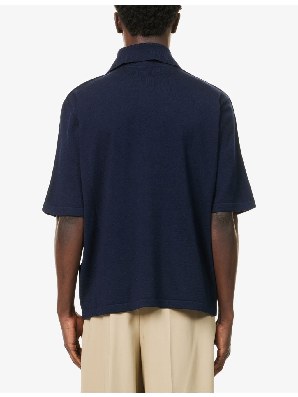 Relaxed-Fit Knitted Wool Polo Shirt - 4