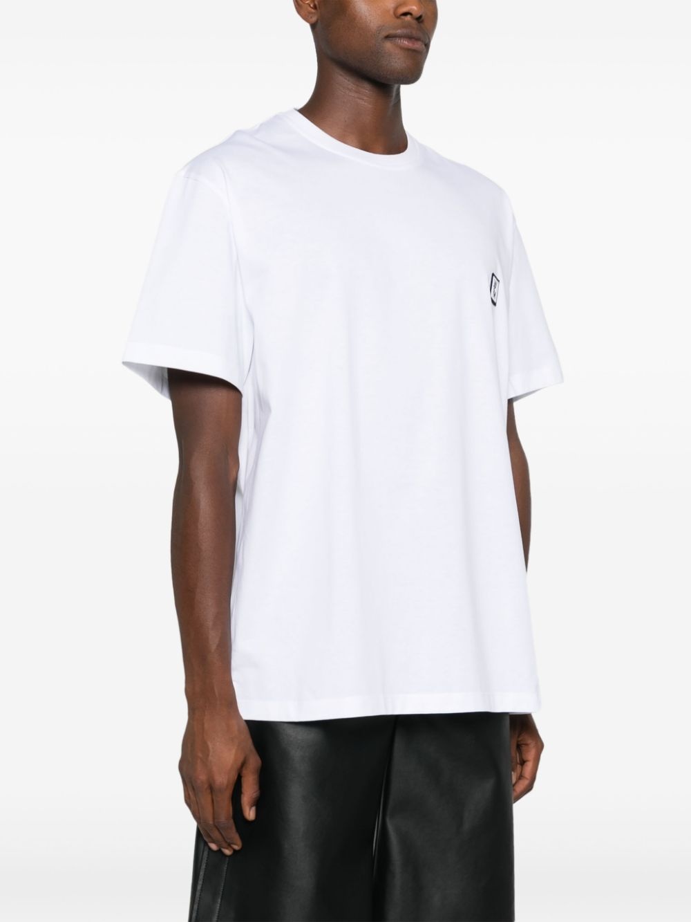 back-logo cotton T-shirt - 3