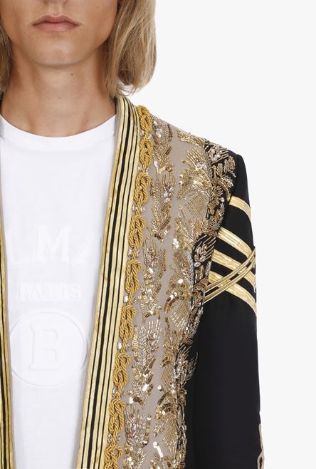 Black spencer jacket with gold embroidery - 6