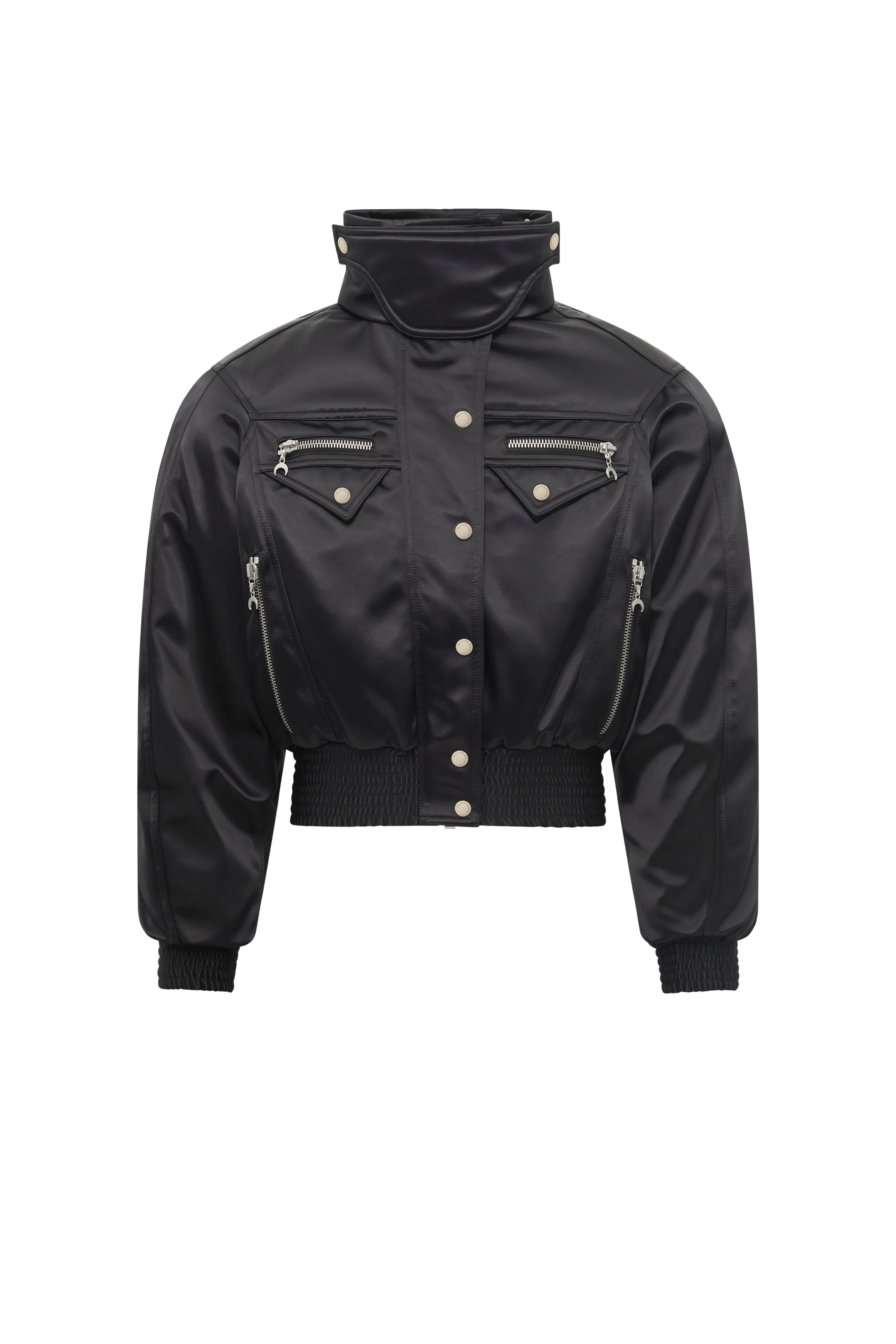 SATIN NYLON BOMBER JACKET - 1