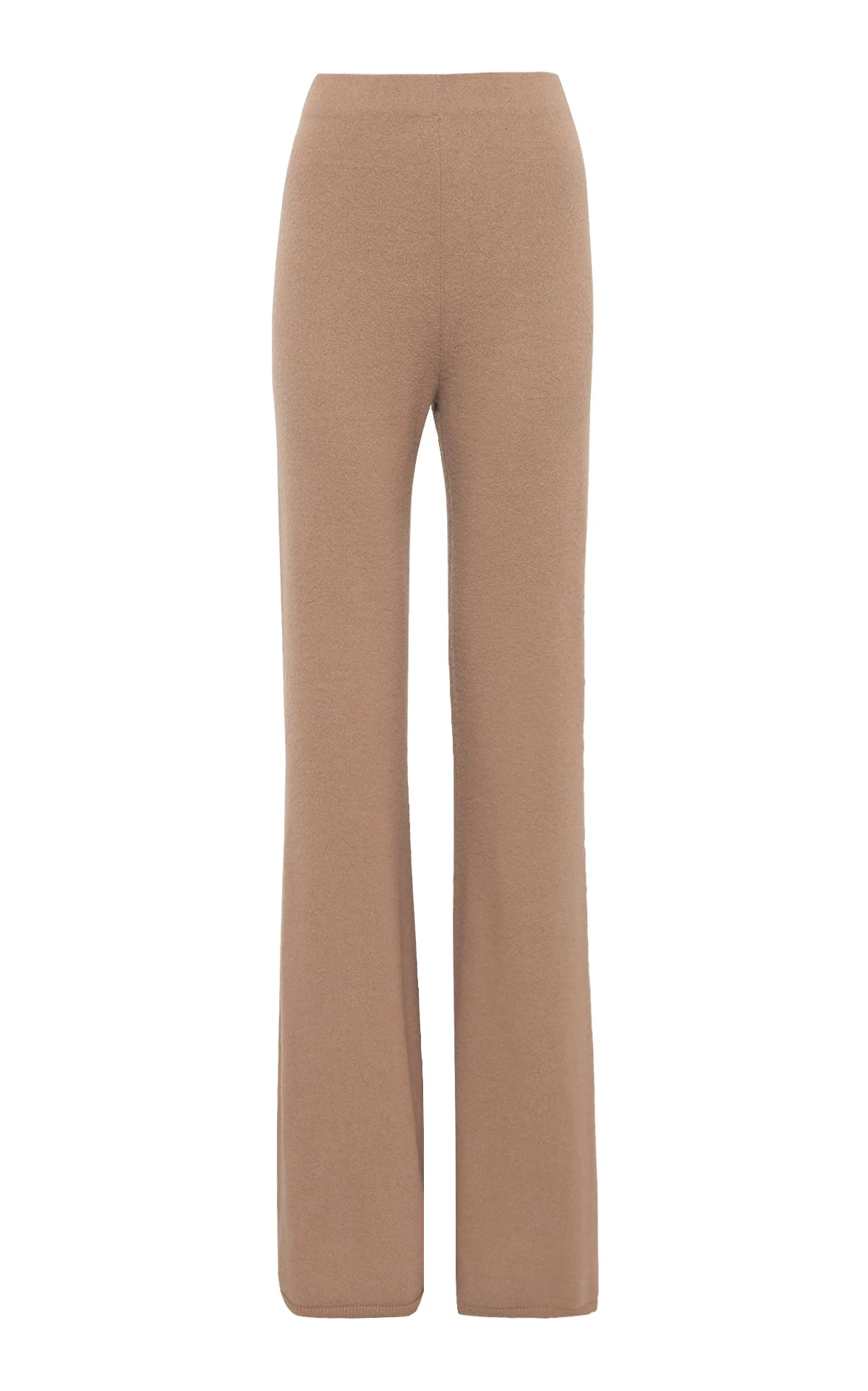 Kaulike Knit Pants in Camel Brushed Cashmere - 1