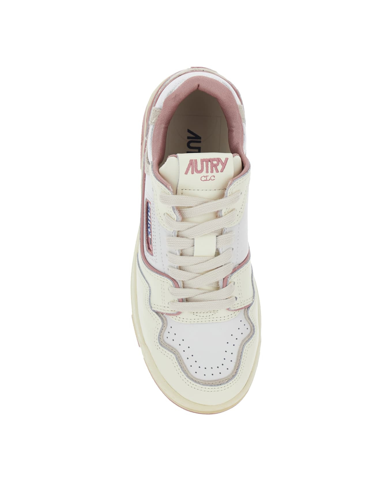 'clc' Pink Low Top Sneakers With Logo Patch In Leather Woman - 4