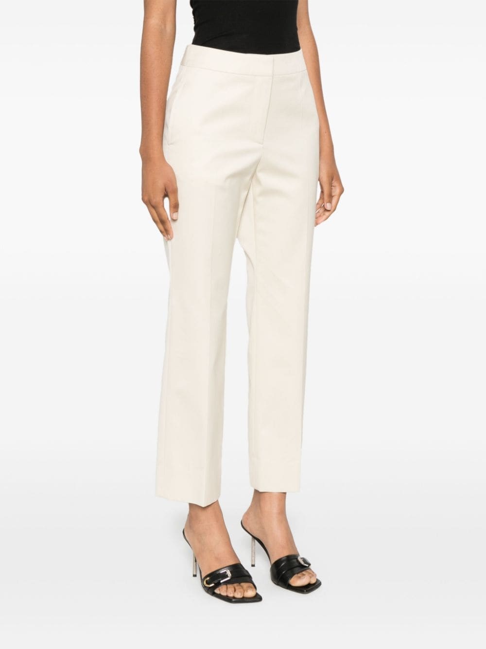high-waist tailored cropped trousers - 3