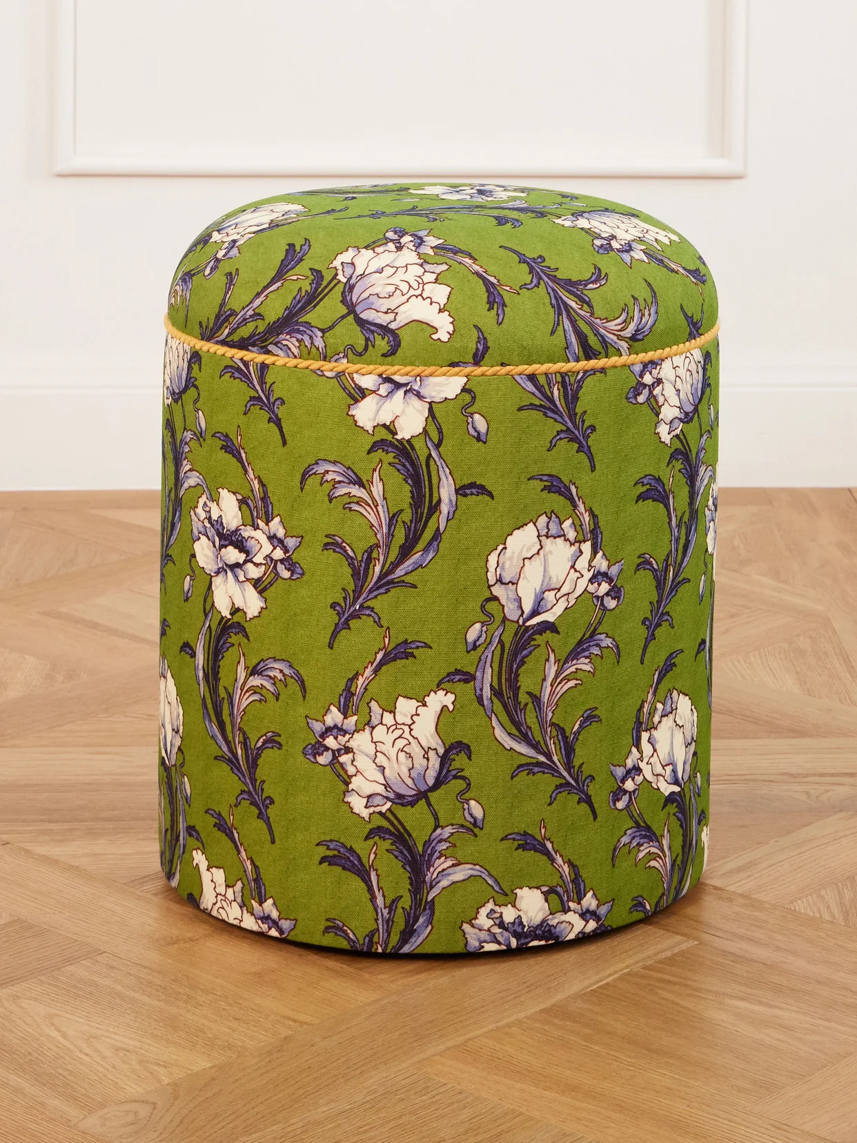 Babà Floral-printed Canvas Pouf - 1