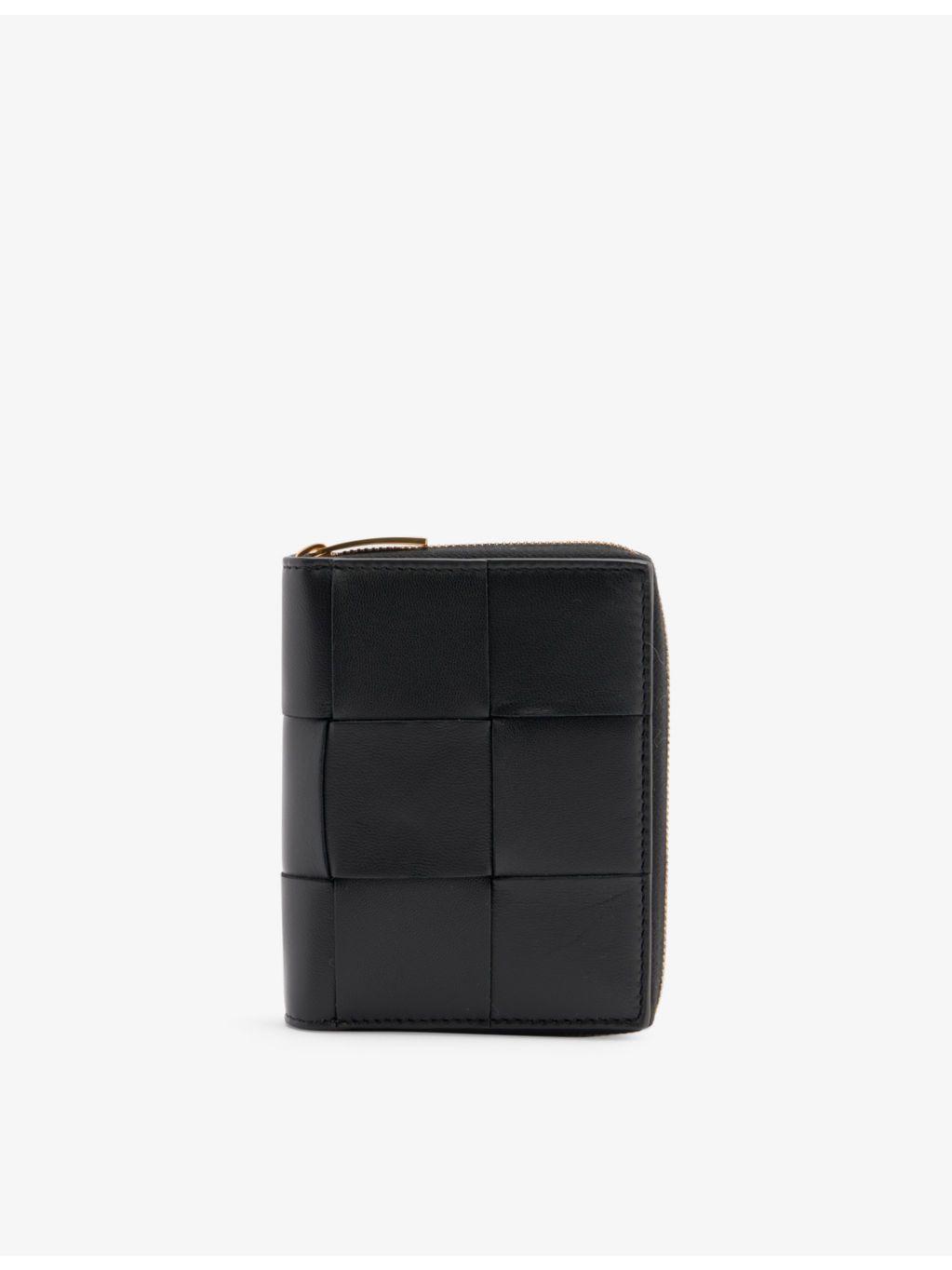 Intrecciato padded zip-around leather wallet - 1