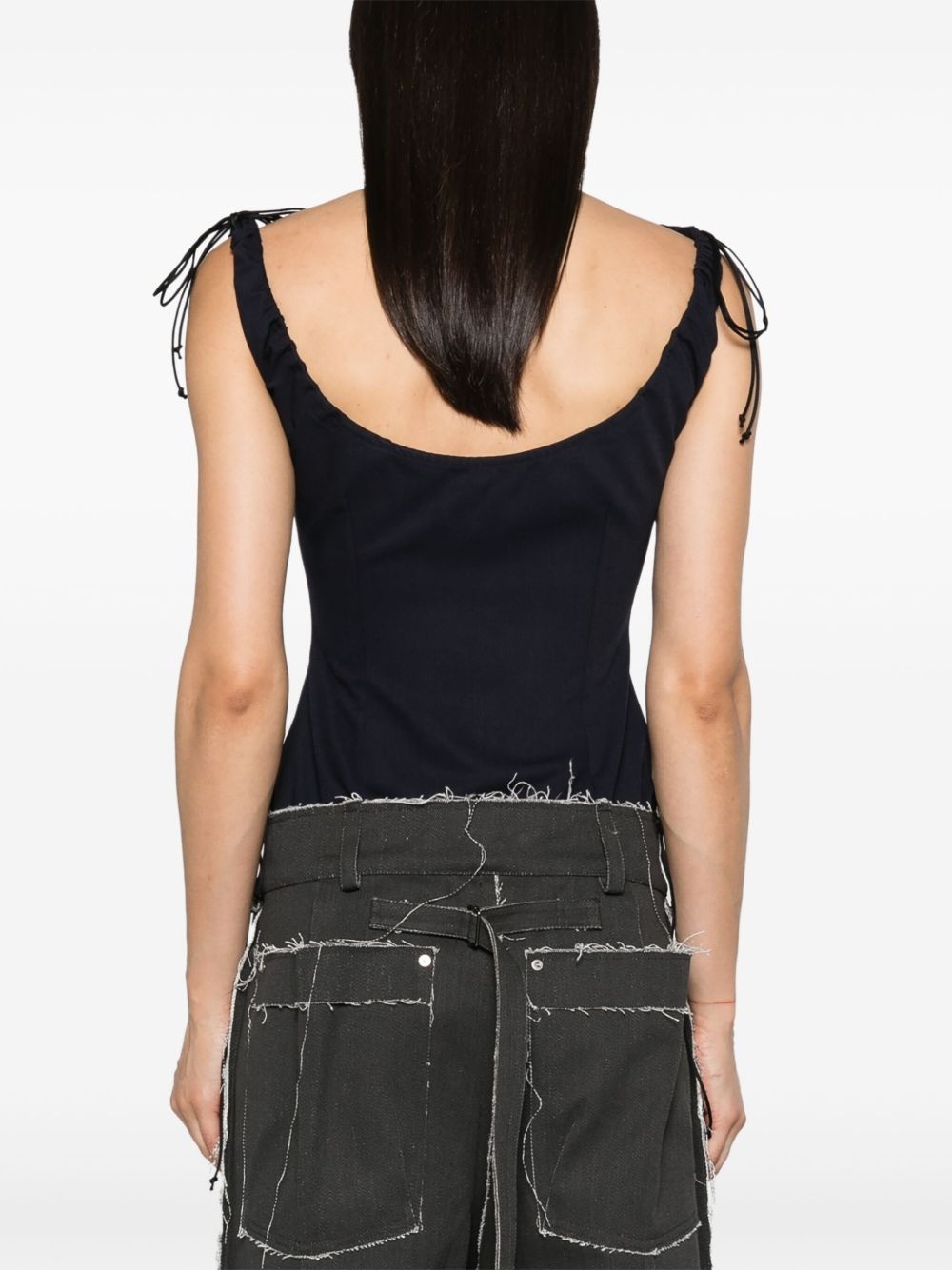 scoop-neck sleeveless body - 4