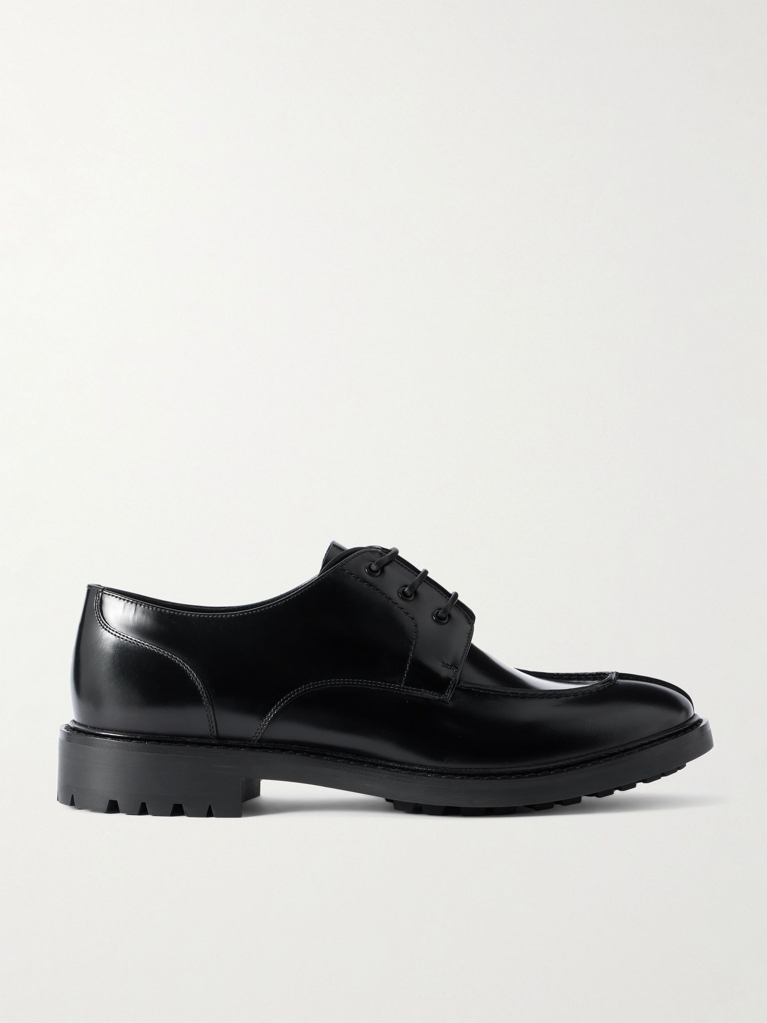 Lino Leather Derby Shoes Black - 1