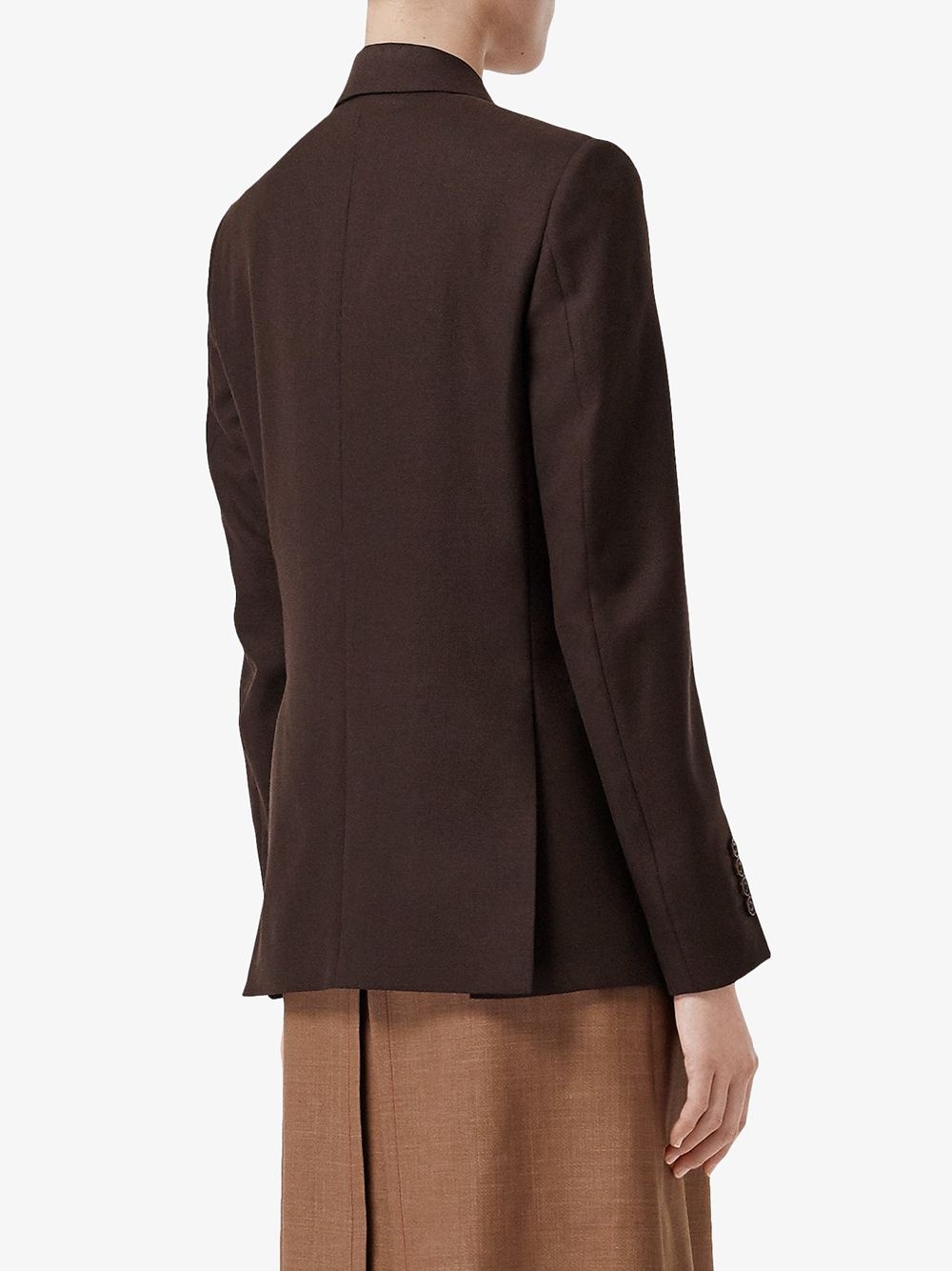 Silk Scarf Detail Wool Tailored Jacket - 4