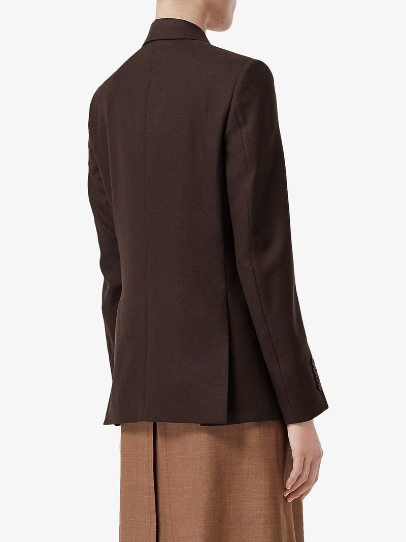 Silk Scarf Detail Wool Tailored Jacket 4